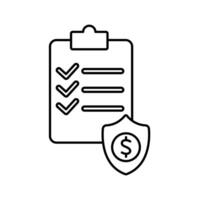 policies concept line icon. Simple element illustration. policies outline symbol design. vector