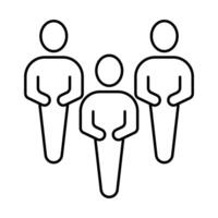 community concept line icon. Simple element illustration. community concept outline symbol design. vector