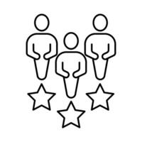 member concept line icon. Simple element illustration. member concept outline symbol design. vector