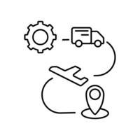 logistics concept line icon. Simple element illustration. logistics concept outline symbol design. vector