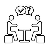 consultation concept line icon. Simple element illustration. consultation concept outline symbol design. vector