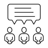 discussion concept line icon. Simple element illustration. discussion concept outline symbol design. vector