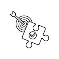 solution concept line icon. Simple element illustration. solution concept outline symbol design. vector