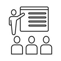 seminar concept line icon. Simple element illustration. seminar concept outline symbol design. vector