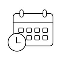 schedule concept line icon. Simple element illustration. schedule concept outline symbol design. vector
