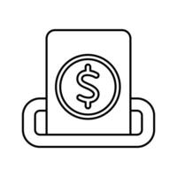 deposit concept line icon. Simple element illustration. deposit outline symbol design. vector