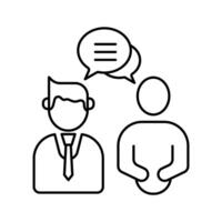 interview concept line icon. Simple element illustration. interview concept outline symbol design. vector