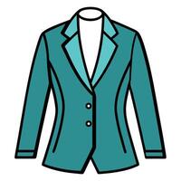 ladies blazer silhouette with a white background.eps vector