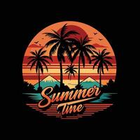 summer time t shirt design.eps vector