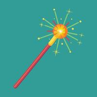 a magic wand with sparkles on it vector