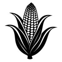 corn silhouette with a white background.eps vector