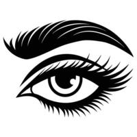 eye brow silhouette with a white background.eps vector