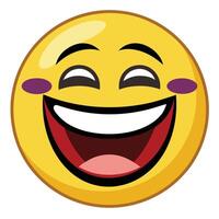 laughing emoji white background. vector