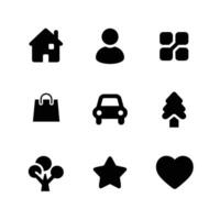Basic Solid Icons Set vector