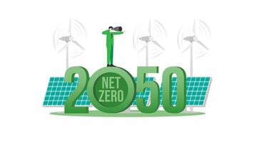 Green energy and vision in the year 2050. A nationally determined contribution, Net Zero emissions vector