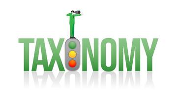 Changing of a new global business policy. Vision businessman on Taxonomy with Traffic Light System vector