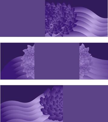 Purple and White Floral Patterns on a Dark Background