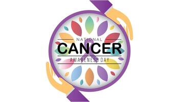 National cancer awareness day is observed every year on November. Medical Healthcare Awareness concept. background, placard, banner template illustration design. vector