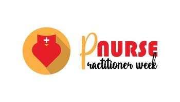 National Nurse Practitioner Week is observed every year on November. Medical Healthcare Awareness concept. background, placard, banner template illustration design. vector