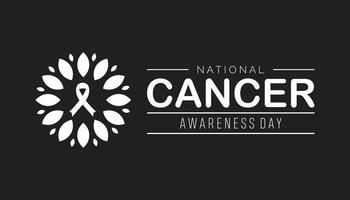 National cancer awareness day is observed every year on November. Medical Healthcare Awareness concept. background, placard, banner template illustration design. vector