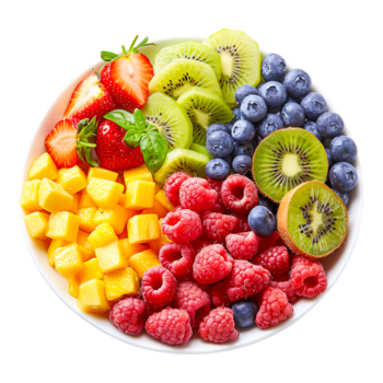 Fresh and Colorful Assorted Fruit Salad for Health png