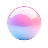 Soft Pastel Gradient Sphere with Smooth Glossy Texture png