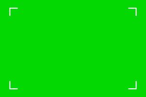 Green screen chroma key background, viewfinder camera frame, film screen template, overlay. Cinema display with grid. vector