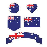 Template australian flag unique design with blank background vector