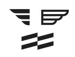 Logo or icon wing unique design with blank background vector