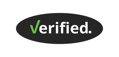 Logo icon verified unique design with blank background vector