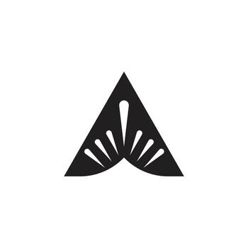 Logo triangle spark unique design with blank backgorund vector