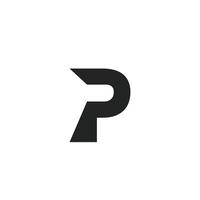 Logo letter P unique design with blank background vector