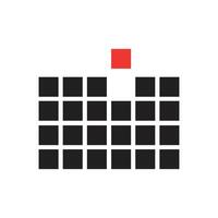 Illustration loss pixel square unique design with blank background vector