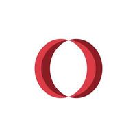 Logo circle red unique design with blank background vector