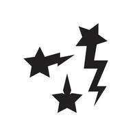 Icon element star spark electric with blank background vector