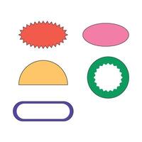 Icon retro design template element vector