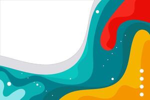 rainbow liquid background with polcadot element vector