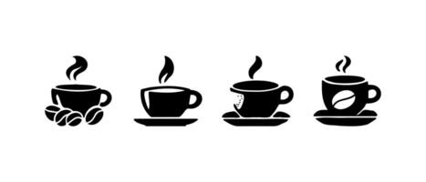 Creative collection of coffee symbols and designed for graphics and illustrations in various styles vector