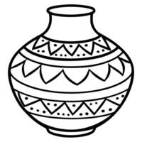 a close-up of a piece of pottery with intricate patterns vector