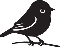 A solid black color small bird icon designed for various companies, featuring a clean, beautiful, and adorable design. Ideal for logos, posters, t-shirts, and different companies. vector
