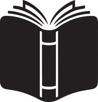 This is black solid color open book icon created for various libraries, featuring a clean, beautiful, and refined design. Perfect for logos, posters, t-shirts, and different projects. vector