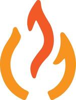 A fire flame icon created for various companies. The design is clean, striking, and beautiful, making it ideal for logos, posters, t-shirts, and a range of graphic projects vector