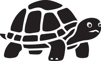 An turtle walking icon with a cute, round face and large, expressive eyes. The turtle should have a smooth, shiny shell with soft green and brown tones, giving it a friendly and approachable look vector