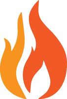 A fire flame icon created for various companies. The design is clean, striking, and beautiful, making it ideal for logos, posters, t-shirts, and a range of graphic projects vector