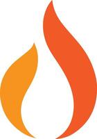 A fire flame icon created for various companies. The design is clean, striking, and beautiful, making it ideal for logos, posters, t-shirts, and a range of graphic projects vector