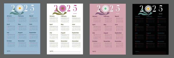 A calendar with flowers and numbers on it vector