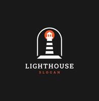 the simple lighthouse logo and icon design vector