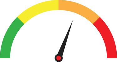Speedometer icon. Tachometer symbol for performance measurement vector
