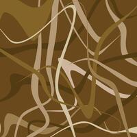 Abstract background with wavy plexus root lines. Designer pattern for printing on curtains, carpet and textiles. Fashionable wallpaper, brown texture vector