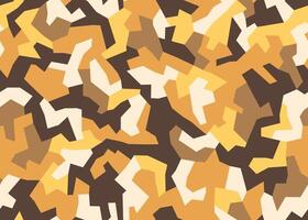 Geometric yellow camouflage texture, seamless pattern. Abstract modern urban camo endless background vector